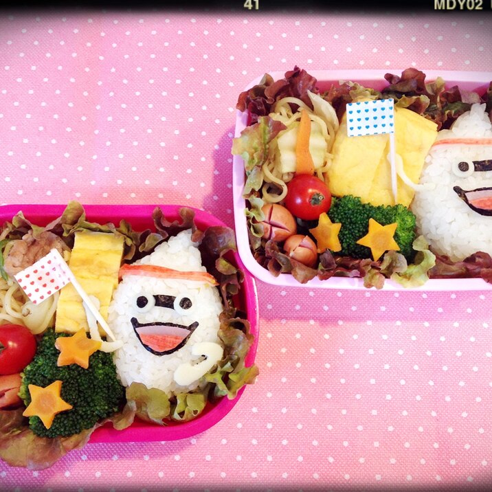 秋の大イベント★運動会キャラ弁・ウィスパー